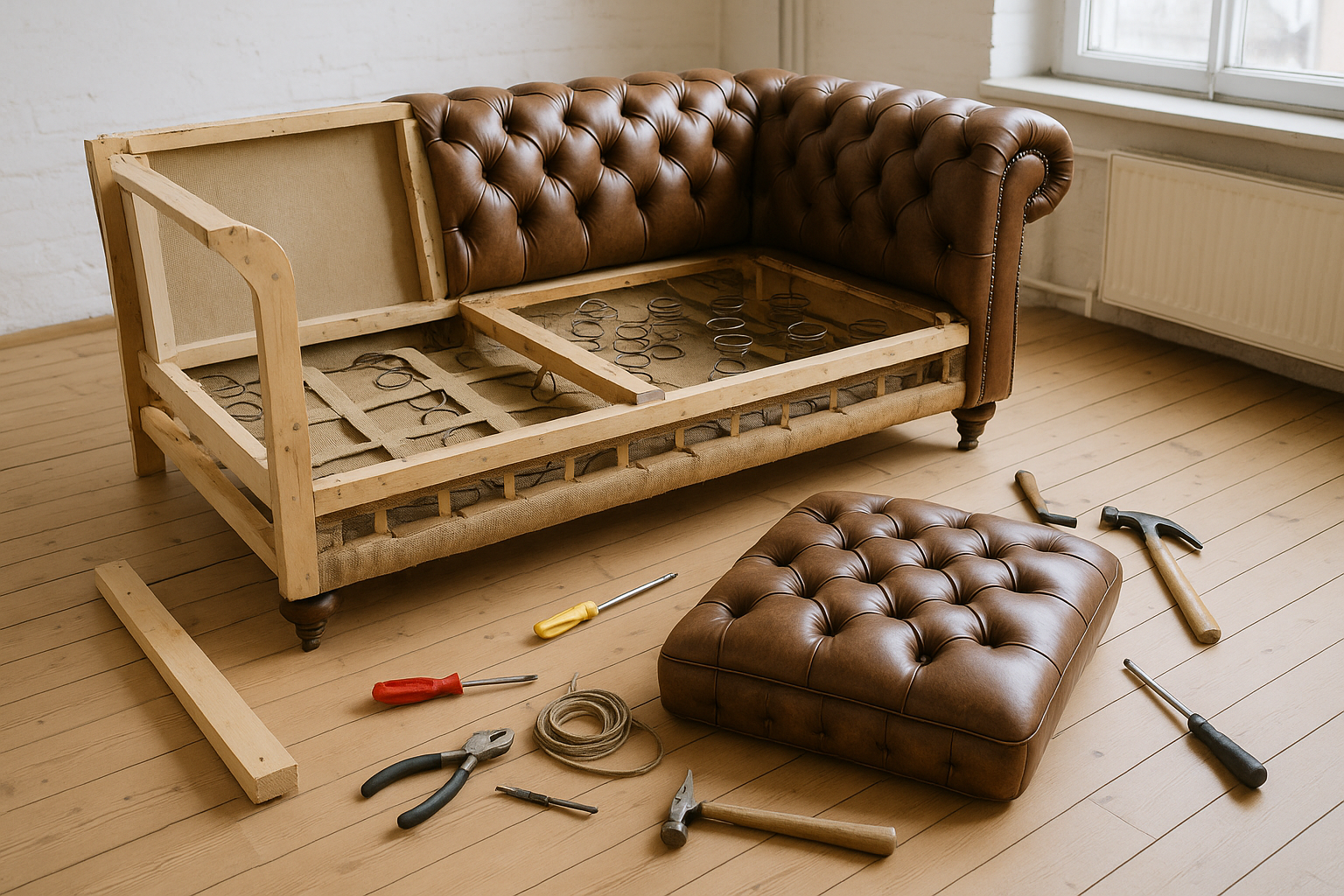 Chesterfield Sofa zerlegen: Transport-Guide