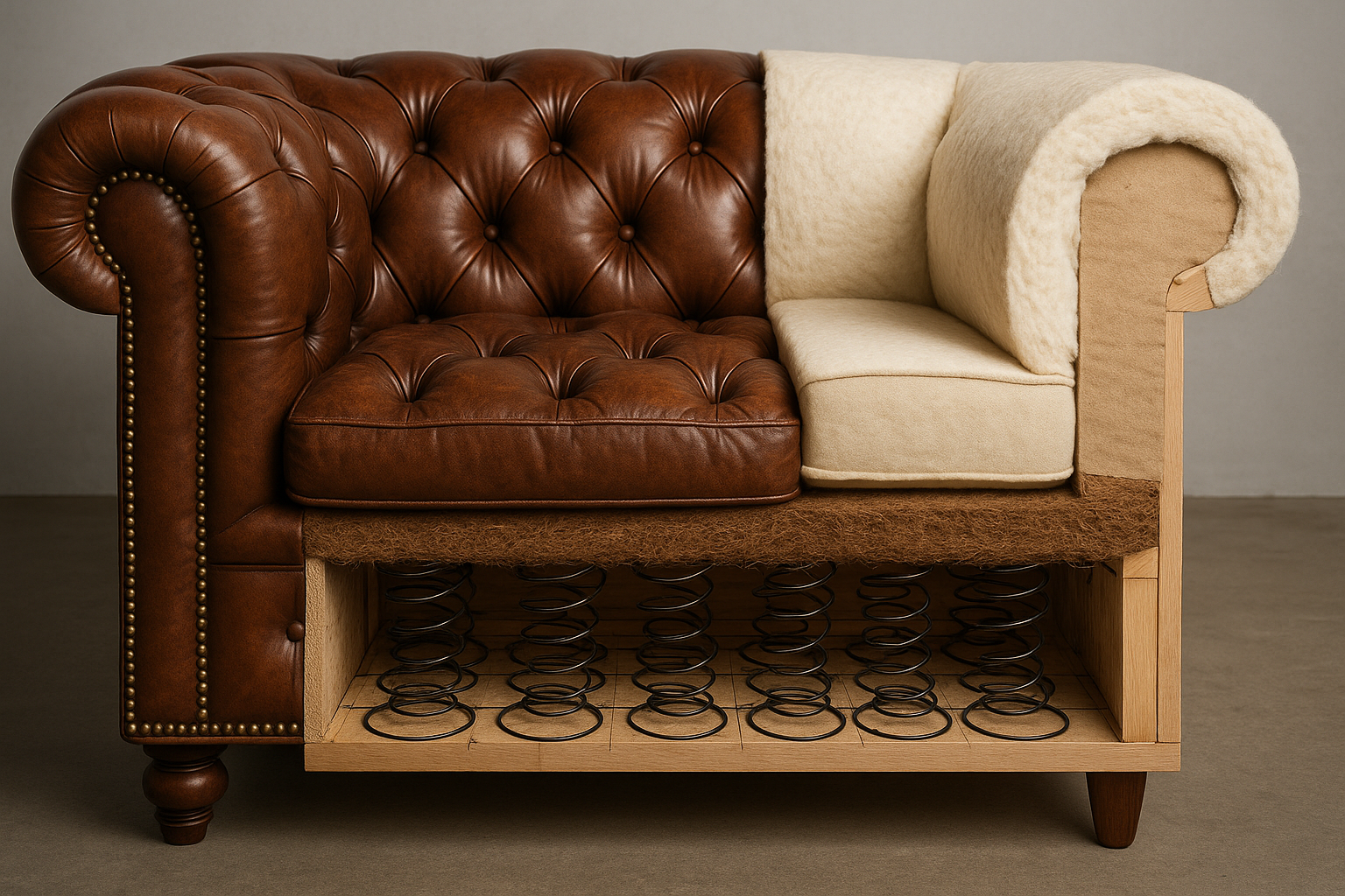 Sitzfedern bei Chesterfield Sofas: Komfort-Guide