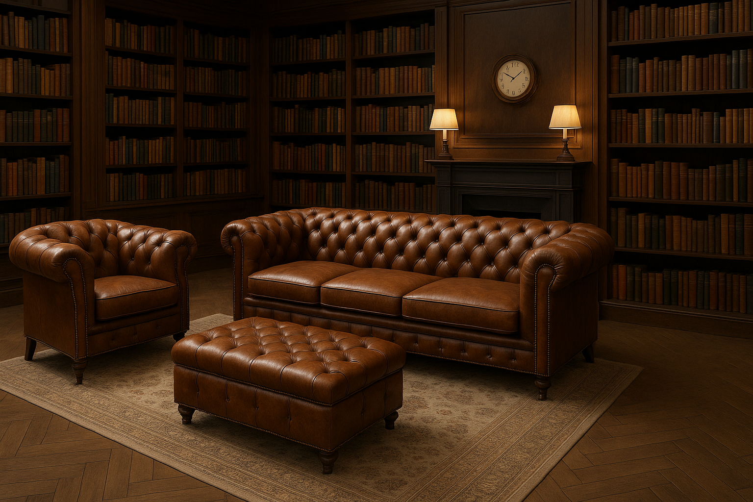 Chesterfield Garnitur: Komplettes Sitzensemble gestalten