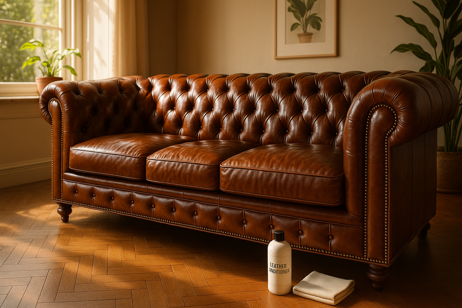 Chesterfield bőrkanapé ápolása: 3 kritikus hiba