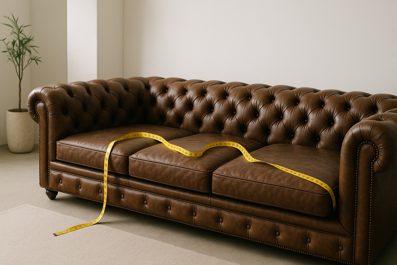 Chesterfield Sectional: Meetgids voor Perfecte Pasvorm
