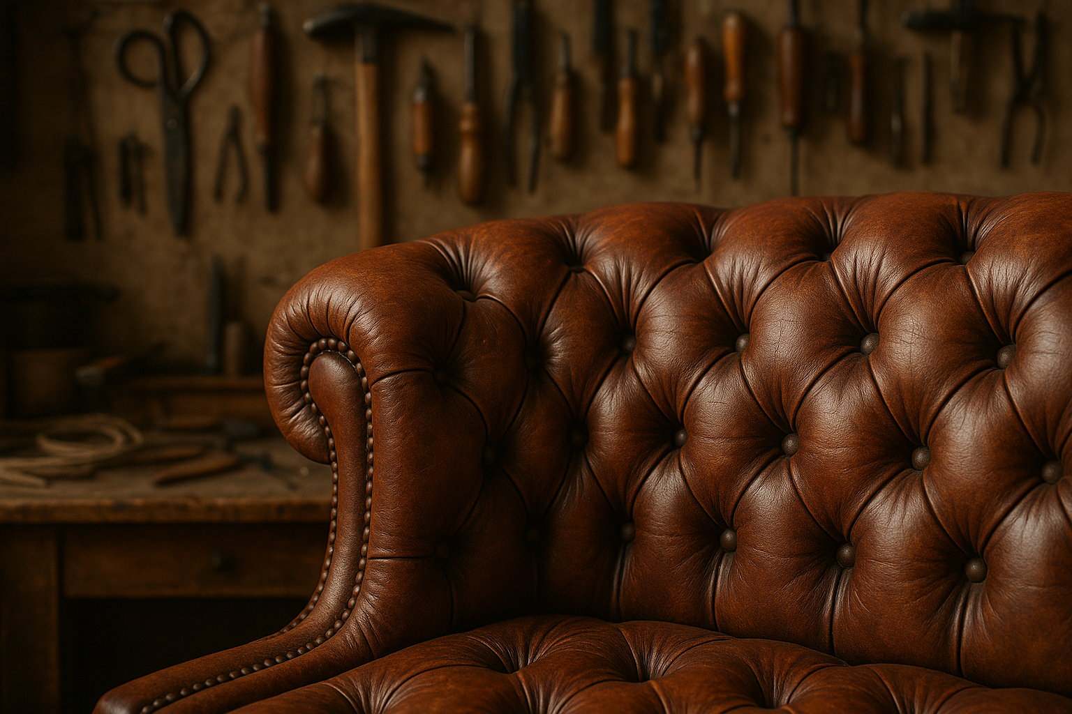 Hand-Tufted Chesterfield: Mastering Timeless Sofa Craftsmanship