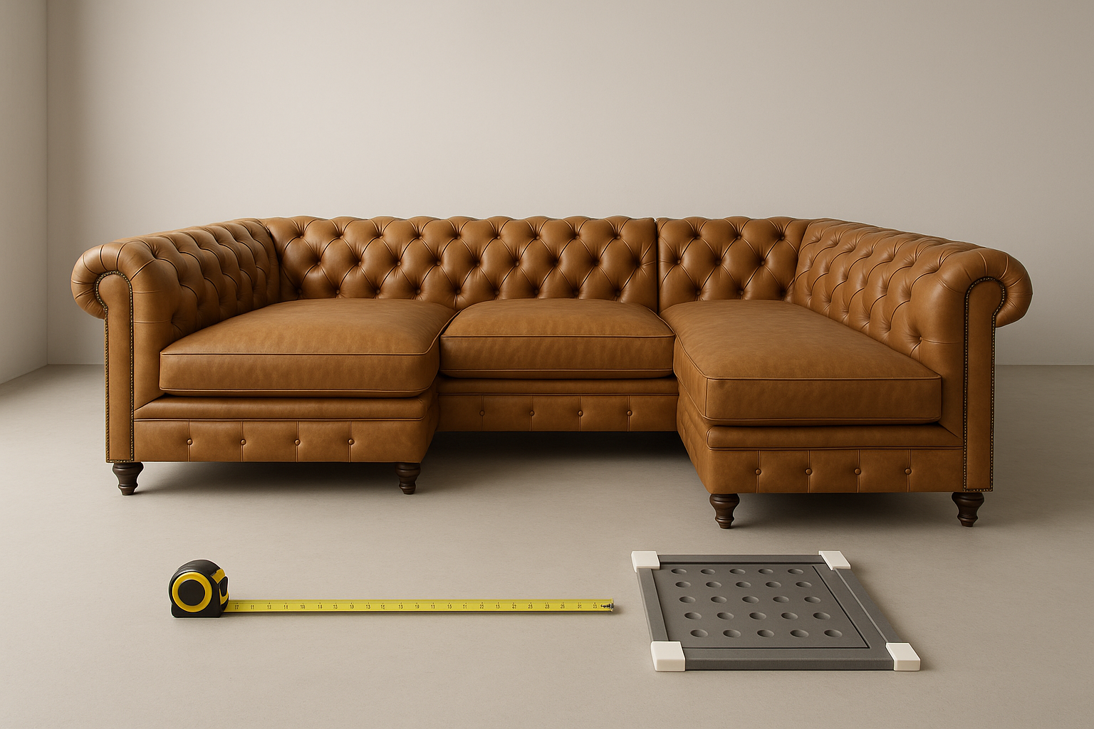 Scale Minimalist Decor with a Chesterfield Corner Sofa - Chesterfield Blogs