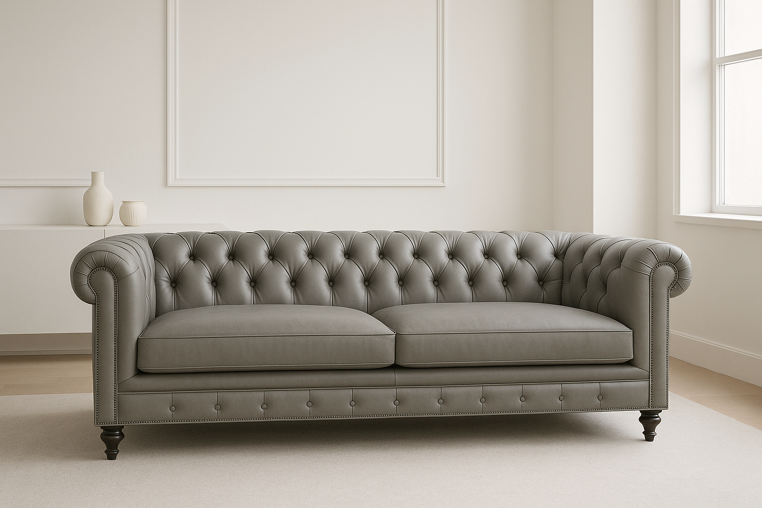 How to Style a Chesterfield Sofa in a Minimalist Space Without Clashing ...