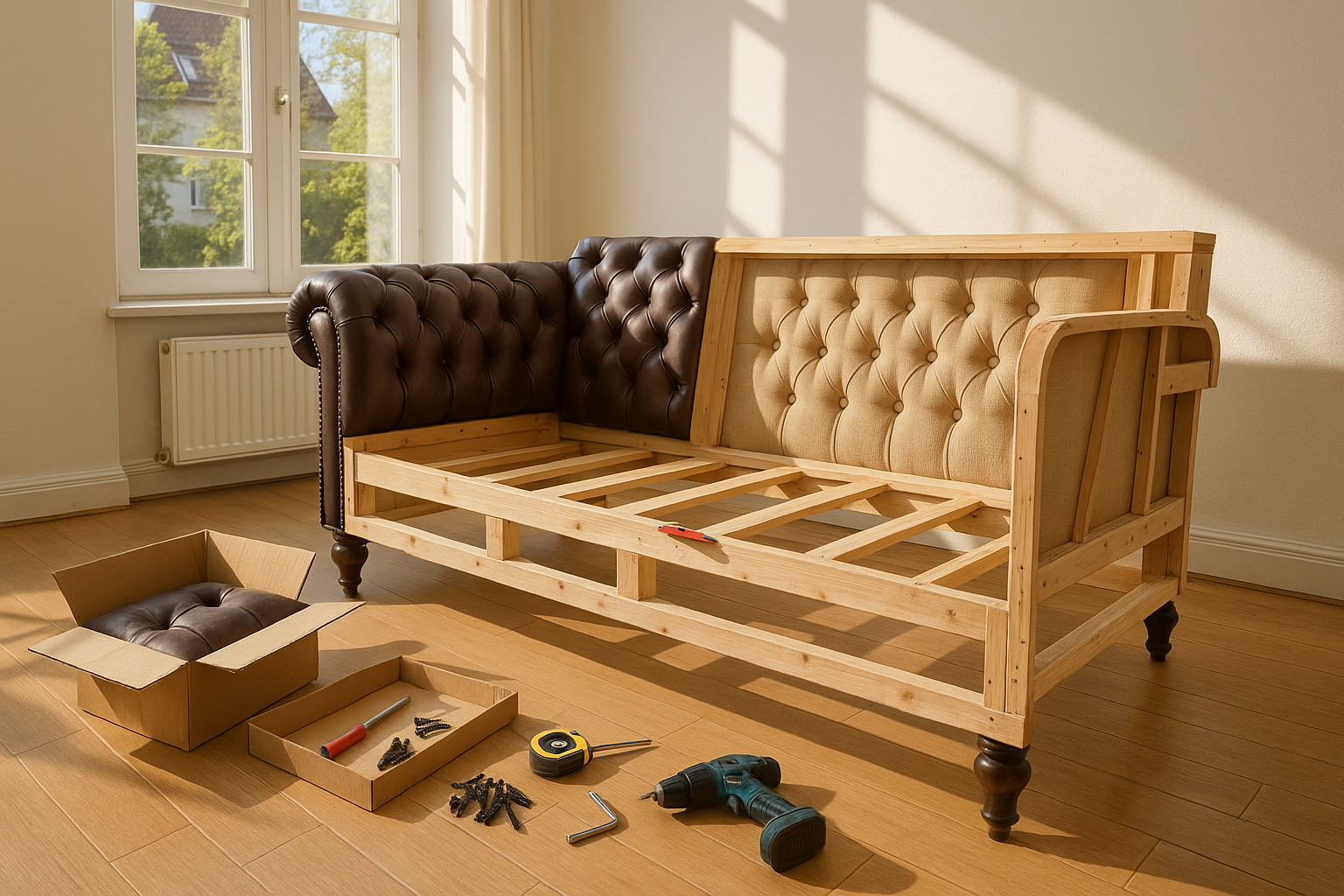 Assembling Your Chesterfield Sofa: A Step-by-Step Guide to Unpacking ...
