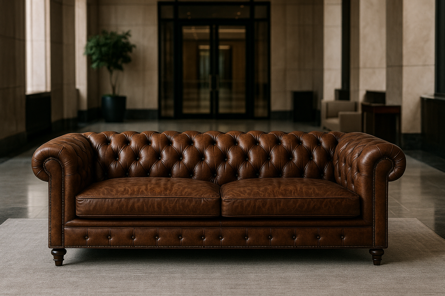 Choosing the Right Chesterfield Sofa Upholstery for a High-Traffic Lobby