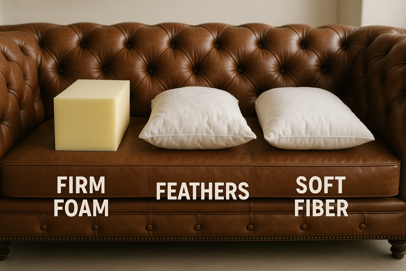 The Essential Guide to Chesterfield Cushion Fillings: Foam, Feather, and Fiber Compared