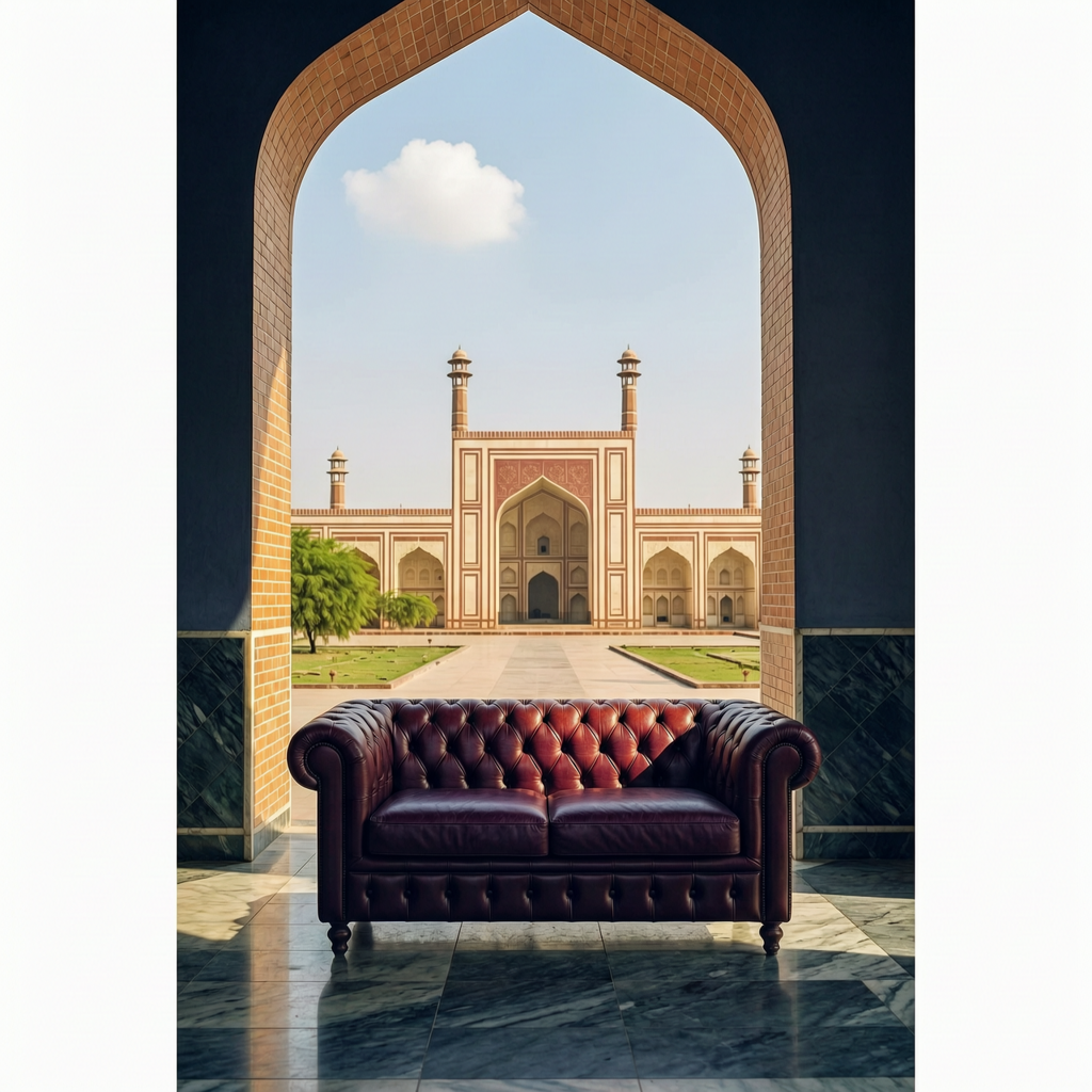 The Architectural Grandeur of Lahore’s Badshahi Mosque Through Chesterfield’s Lens
